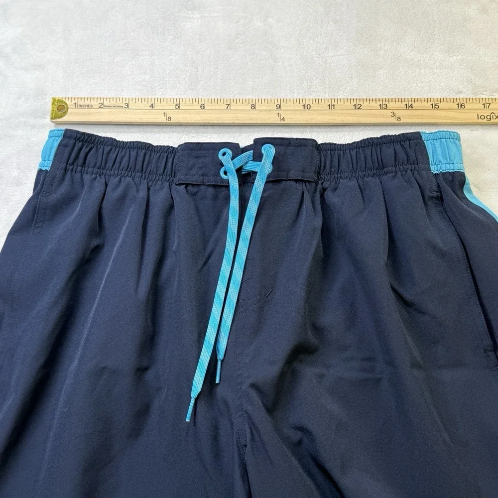 Nike Swim Trunks‎ XL Navy Blue Lined Athletic Shorts Swoosh